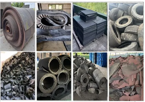 廢橡膠,廢橡膠再利用,廢橡膠及輸送帶回收處理 ( 新勝光機械有限公司 )